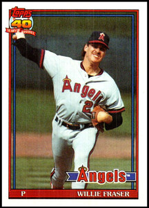 1991 Topps #784 Willie Fraser VG California Angels 