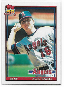 1991 Topps #57 Jack Howell VG California Angels 