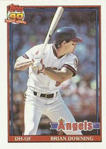1991 Topps #255 Brian Downing VG California Angels 