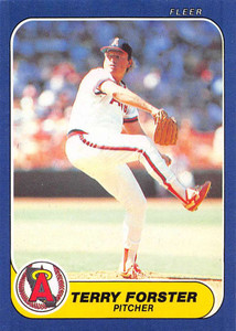 1986 Fleer Update #U-42 Terry Forster VG California Angels 