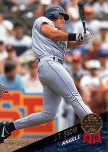 1993 Leaf #500 J.T. Snow VG RC Rookie California Angels 