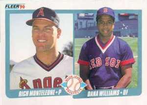 1990 Fleer #648 Rich Monteleone/Dana Williams VG RC Rookie California Angels/Boston Red Sox 