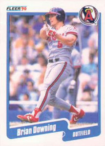 1990 Fleer #130 Brian Downing VG California Angels 