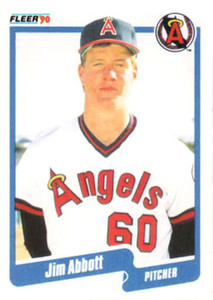 1990 Fleer #125 Jim Abbott VG California Angels 