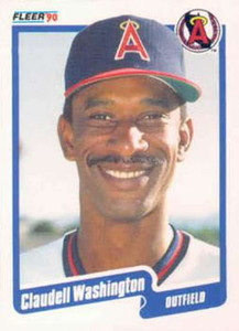 1990 Fleer #146 Claudell Washington VG California Angels 