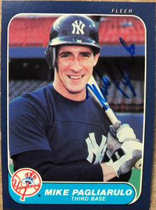 Mike Pagliarulo Autographed 1986 Fleer #113