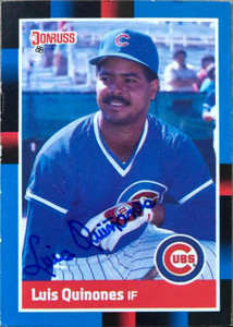 Luis Quinones Autographed 1987 Iowa Cubs Team Issue #20 - Under the Radar  Sports