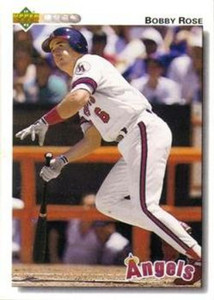 1992 Upper Deck #611 Bobby Rose VG California Angels 