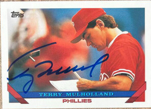 SOLD 1814 Terry Mulholland Autographed 1993 Topps #555