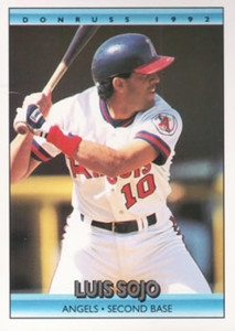 1992 Donruss #302 Luis Sojo VG California Angels 