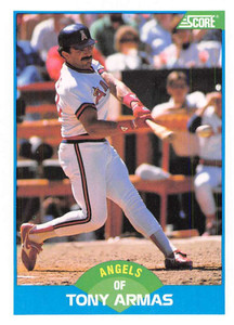 1989 Score #182 Tony Armas VG California Angels 