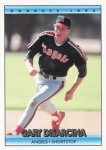 1992 Donruss #497 Gary DiSarcina VG California Angels 