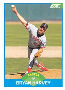 1989 Score #185 Bryan Harvey VG RC Rookie California Angels 
