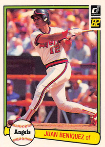 1982 Donruss #587 Juan Beniquez VG California Angels 
