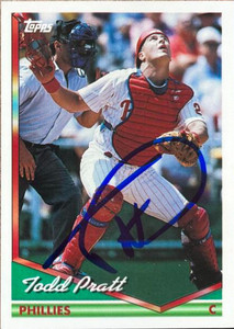 Todd Pratt Autographed 1994 Topps #597