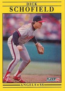 1991 Fleer #325 Dick Schofield VG California Angels 