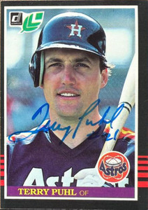 Terry Puhl Autographed 1985 Leaf #80