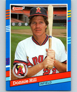 1991 Donruss #376 Donnie Hill VG California Angels 