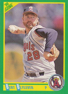 1990 Score #180 Bert Blyleven VG California Angels 