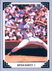 1991 Leaf #213 Bryan Harvey VG California Angels 