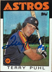 Terry Puhl Autographed 1986 Topps #763