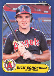 1986 Fleer #167 Dick Schofield VG California Angels 