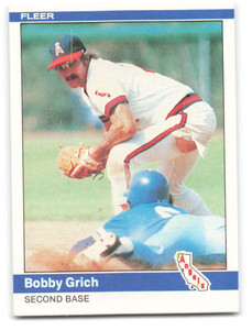 1984 Fleer #518 Bobby Grich VG California Angels 