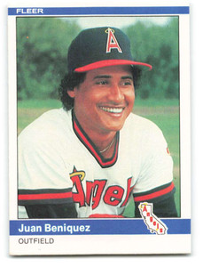 1984 Fleer #508 Juan Beniquez VG California Angels 
