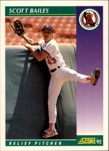 1992 Score #331 Scott Bailes VG  California Angels 