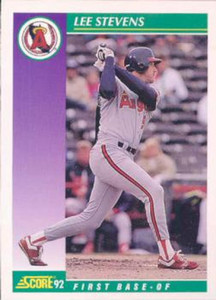 1992 Score #372 Lee Stevens VG  California Angels 
