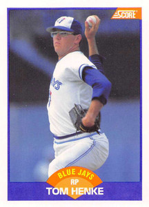 1989 Score #318 Tom Henke VG Toronto Blue Jays 