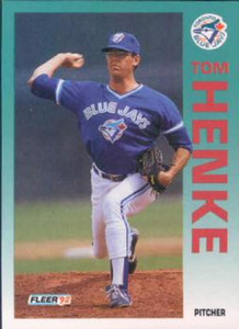 1992 Fleer #331 Tom Henke VG Toronto Blue Jays 