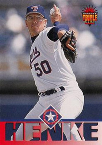 1994 Triple Play #195 Tom Henke VG Texas Rangers 
