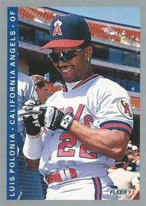 1993 Fleer #196 Luis Polonia VG California Angels 