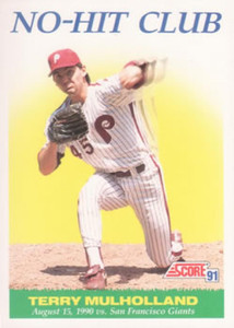 1991 Score #706 Terry Mulholland VG Philadelphia Phillies 