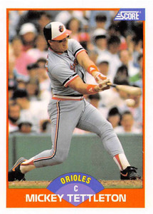 1989 Score #358 Mickey Tettleton VG Baltimore Orioles 