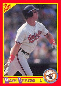 1990 Score #322 Mickey Tettleton VG Baltimore Orioles 