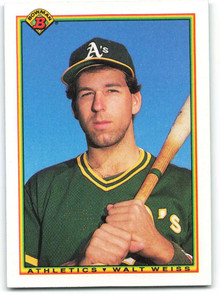 1990 Bowman #461 Walt Weiss VG Oakland Athletics 