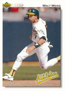 #248 Walt Weiss - Oakland Athletics - 1992 Stadium Club Baseball