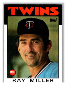 1986 Topps #381 Ray Miller MG VG Minnesota Twins 