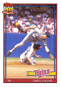 1991 Topps #216 Greg Gagne VG Minnesota Twins 