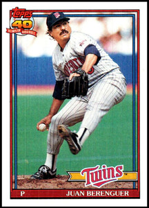 1991 Topps #449 Juan Berenguer VG Minnesota Twins 