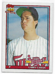 1991 Topps #374 Larry Casian VG RC Rookie Minnesota Twins 