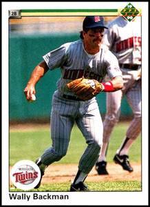 Wally Backman autographed baseball card (Minnesota Twins) 1989 Topps Traded  #5T