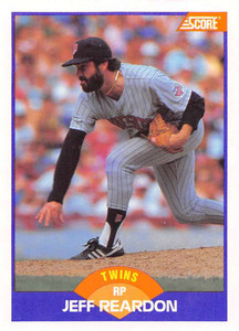 1989 Score #305 Jeff Reardon VG Minnesota Twins 