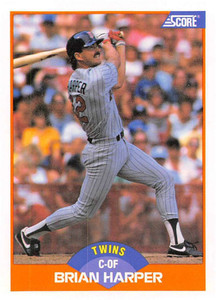 1989 Score #408 Brian Harper VG Minnesota Twins 