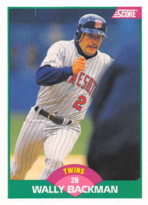 1989 Score Rookie/Traded #34T Wally Backman VG Minnesota Twins 