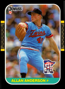 1987 Donruss #368 Allan Anderson VG RC Rookie Minnesota Twins 