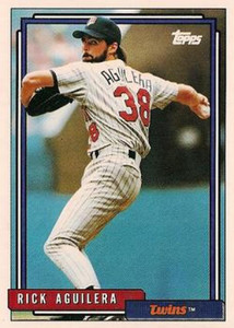 1992 Topps #44 Rick Aguilera VG Minnesota Twins 