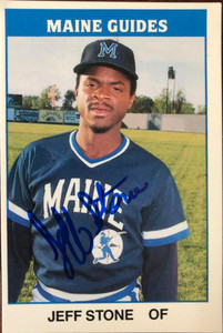Jeff Stone Autographed 1987 TCMA Maine Guides #19